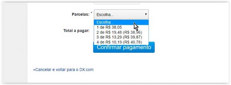 parcelar no cartão de crédito as compras na China